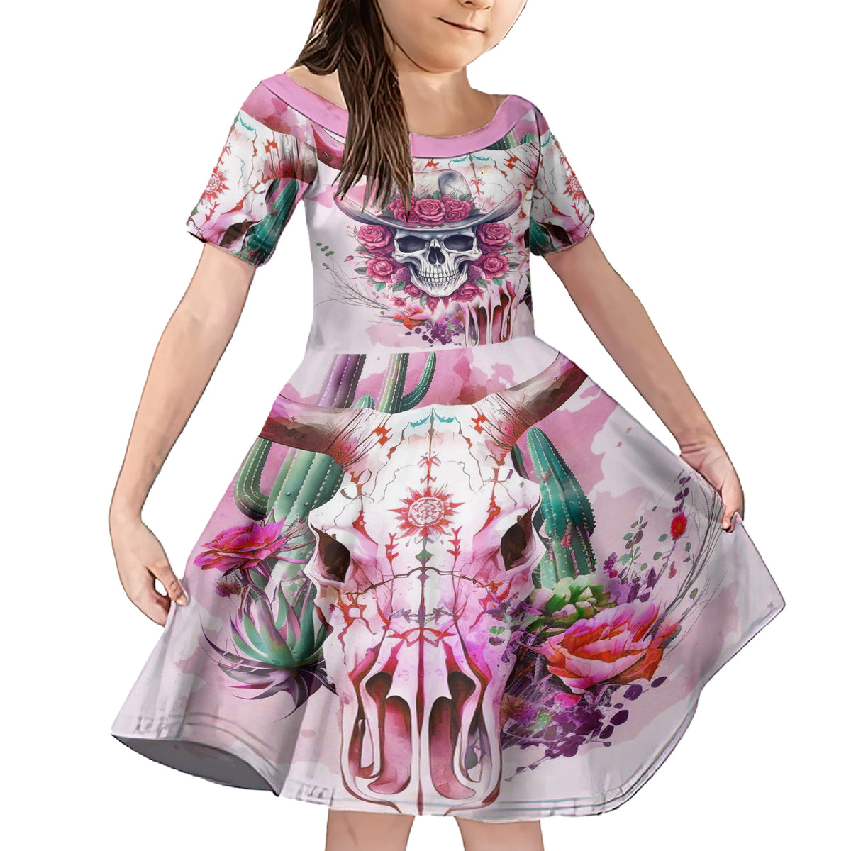 I May Not Be Perfect But At Least I Am Not Fake Skull Family Matching Short Sleeve Bodycon Dress and Hawaiian Shirt - Wonder Print Shop