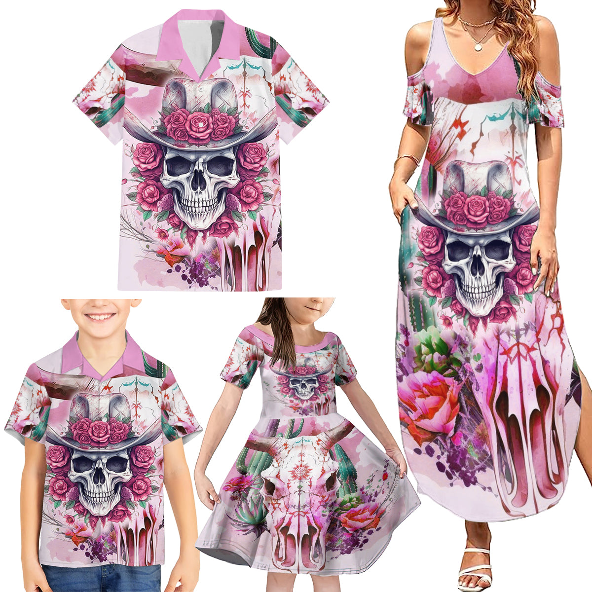 I May Not Be Perfect But At Least I Am Not Fake Skull Family Matching Summer Maxi Dress and Hawaiian Shirt - Wonder Print Shop