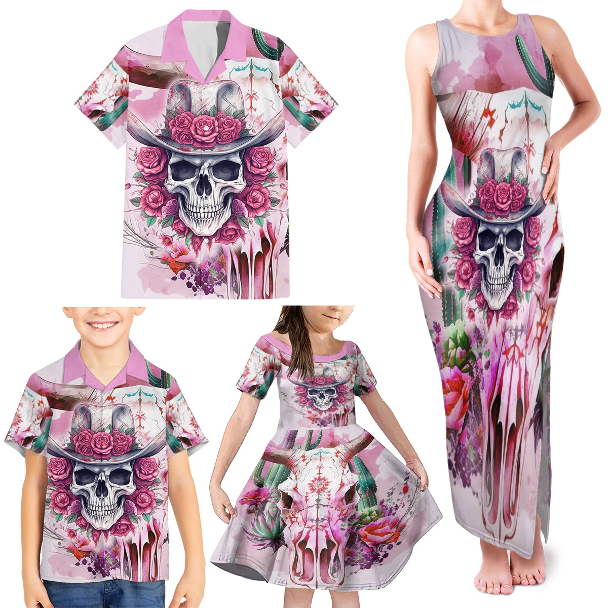 I May Not Be Perfect But At Least I Am Not Fake Skull Family Matching Tank Maxi Dress and Hawaiian Shirt - Wonder Print Shop