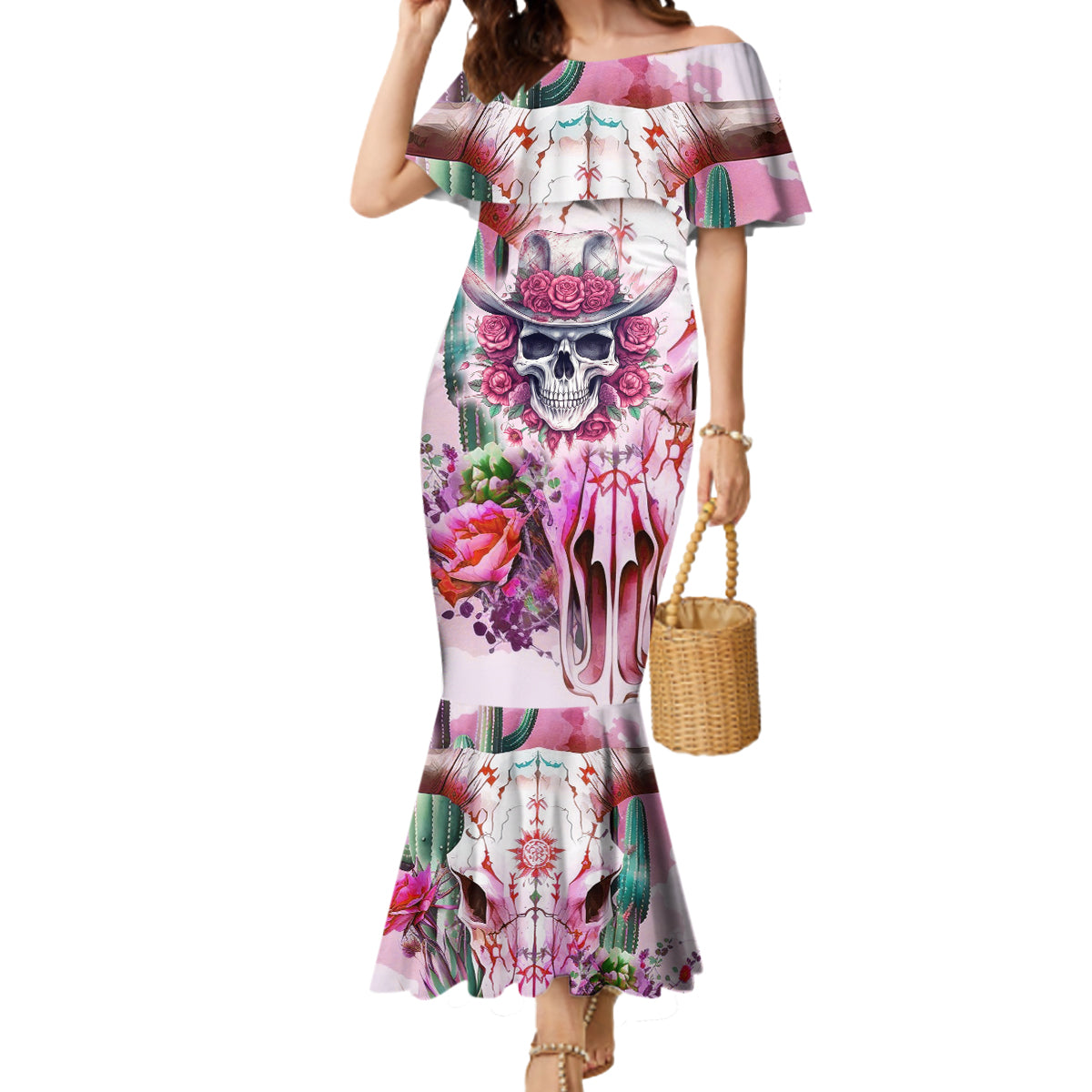 I May Not Be Perfect But At Least I Am Not Fake Skull Mermaid Dress - Wonder Print Shop