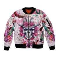 I May Not Be Perfect But At Least I Am Not Fake Skull Sleeve Zip Bomber Jacket - Wonder Print Shop
