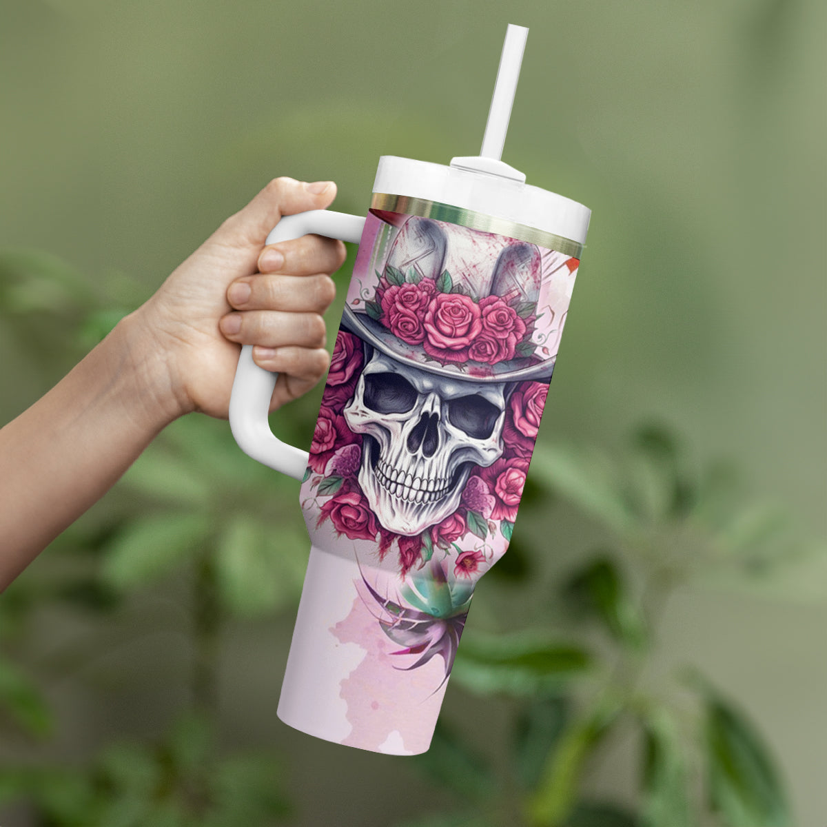 I May Not Be Perfect But At Least I Am Not Fake Skull Tumbler With Handle - Wonder Print Shop