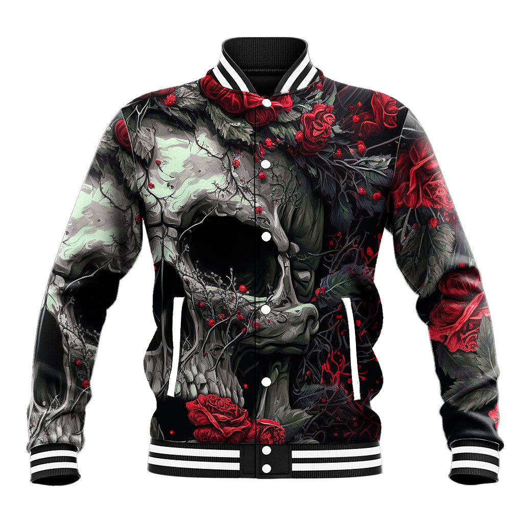 I'm Blunt Because God Rolled Me That Way Skull Baseball Jacket - Wonder Print Shop