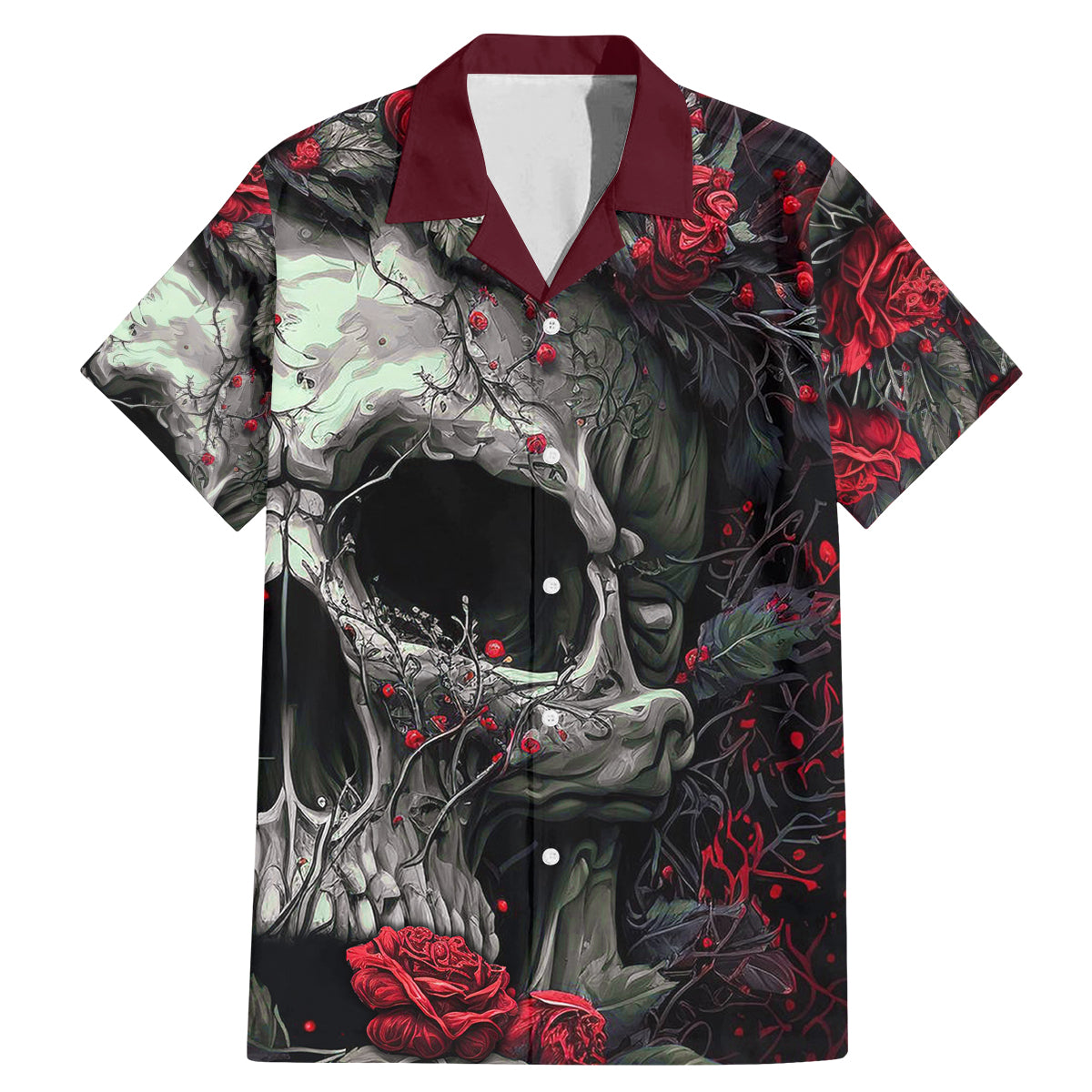 I'm Blunt Because God Rolled Me That Way Skull Family Matching Mermaid Dress and Hawaiian Shirt - Wonder Print Shop