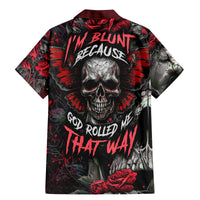 I'm Blunt Because God Rolled Me That Way Skull Family Matching Mermaid Dress and Hawaiian Shirt - Wonder Print Shop