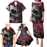 I'm Blunt Because God Rolled Me That Way Skull Family Matching Puletasi Dress and Hawaiian Shirt - Wonder Print Shop