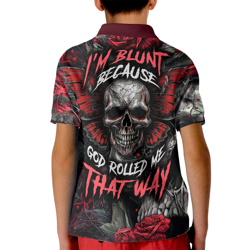 I'm Blunt Because God Rolled Me That Way Skull Kid Polo Shirt - Wonder Print Shop