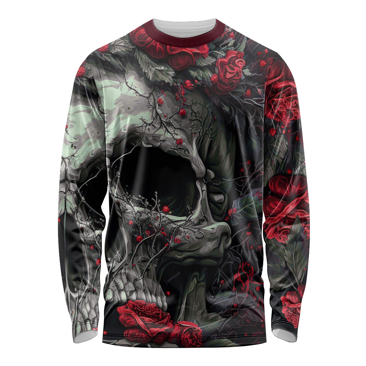 I'm Blunt Because God Rolled Me That Way Skull Long Sleeve Shirt - Wonder Print Shop