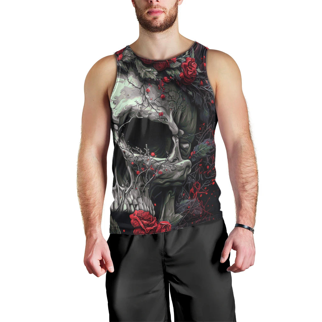 I'm Blunt Because God Rolled Me That Way Skull Men Tank Top - Wonder Print Shop