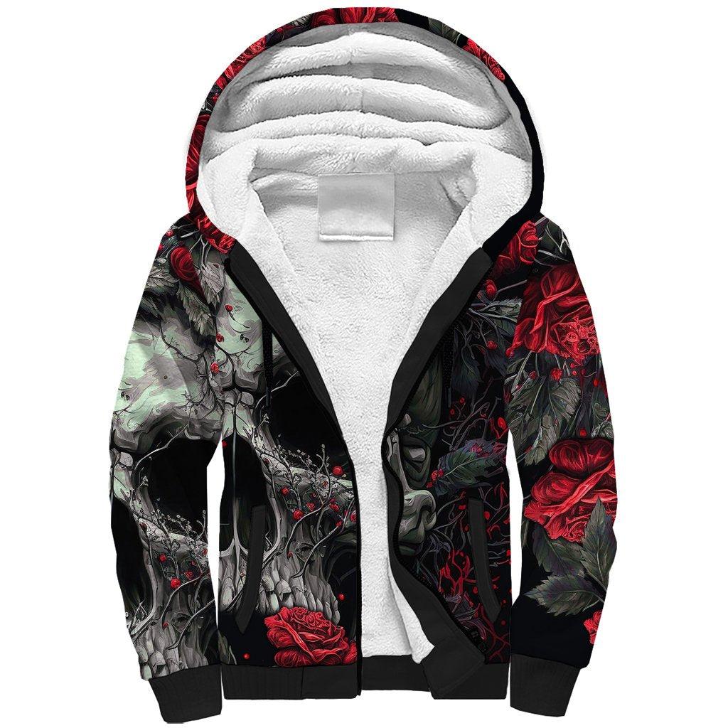 I'm Blunt Because God Rolled Me That Way Skull Sherpa Hoodie - Wonder Print Shop