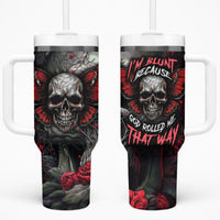 I'm Blunt Because God Rolled Me That Way Skull Tumbler With Handle - Wonder Print Shop