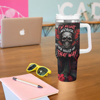 I'm Blunt Because God Rolled Me That Way Skull Tumbler With Handle - Wonder Print Shop