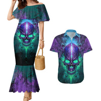 You My Friend Should Have Been Swallowed Skull Couples Matching Mermaid Dress and Hawaiian Shirt - Wonder Print Shop