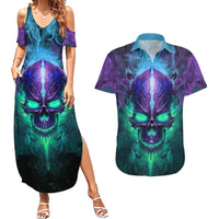 You My Friend Should Have Been Swallowed Skull Couples Matching Summer Maxi Dress and Hawaiian Shirt - Wonder Print Shop
