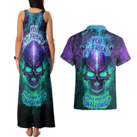 You My Friend Should Have Been Swallowed Skull Couples Matching Tank Maxi Dress and Hawaiian Shirt - Wonder Print Shop