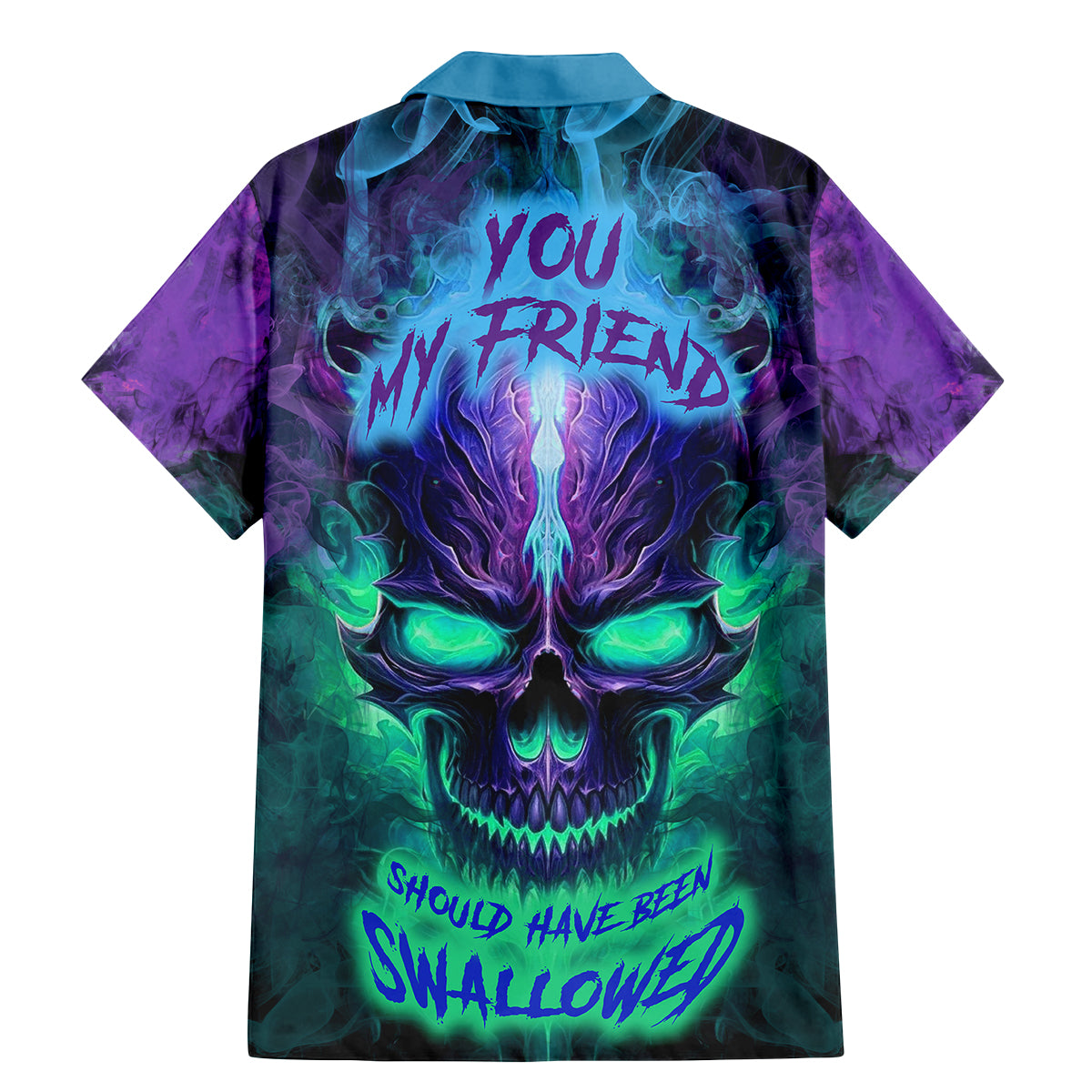 You My Friend Should Have Been Swallowed Skull Family Matching Mermaid Dress and Hawaiian Shirt - Wonder Print Shop