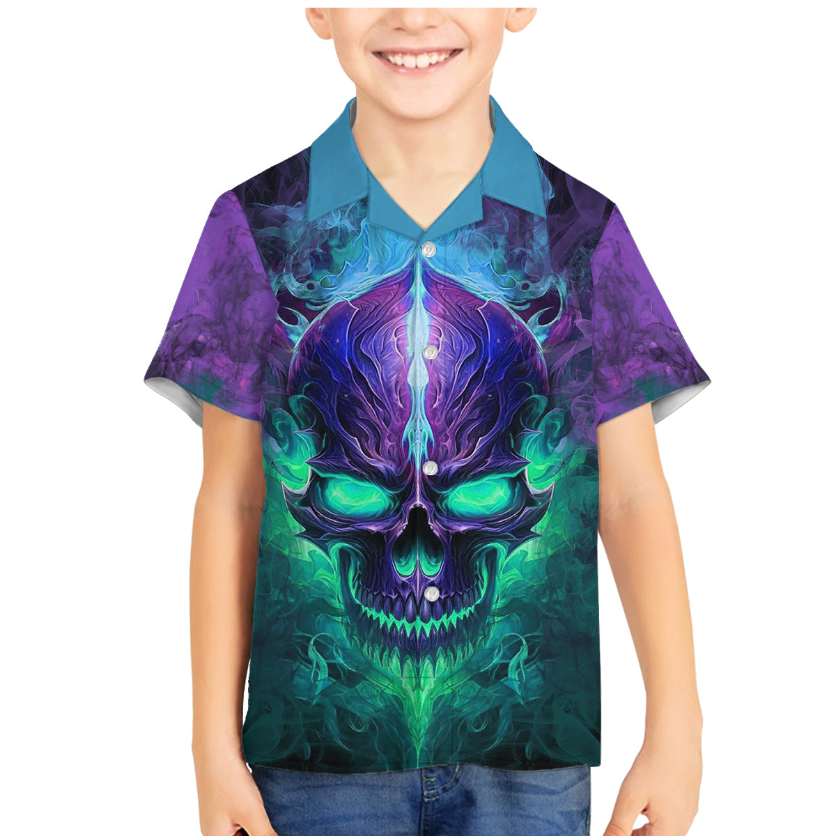 You My Friend Should Have Been Swallowed Skull Family Matching Mermaid Dress and Hawaiian Shirt - Wonder Print Shop