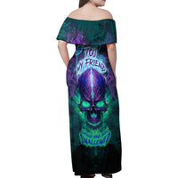 You My Friend Should Have Been Swallowed Skull Family Matching Off Shoulder Maxi Dress and Hawaiian Shirt - Wonder Print Shop