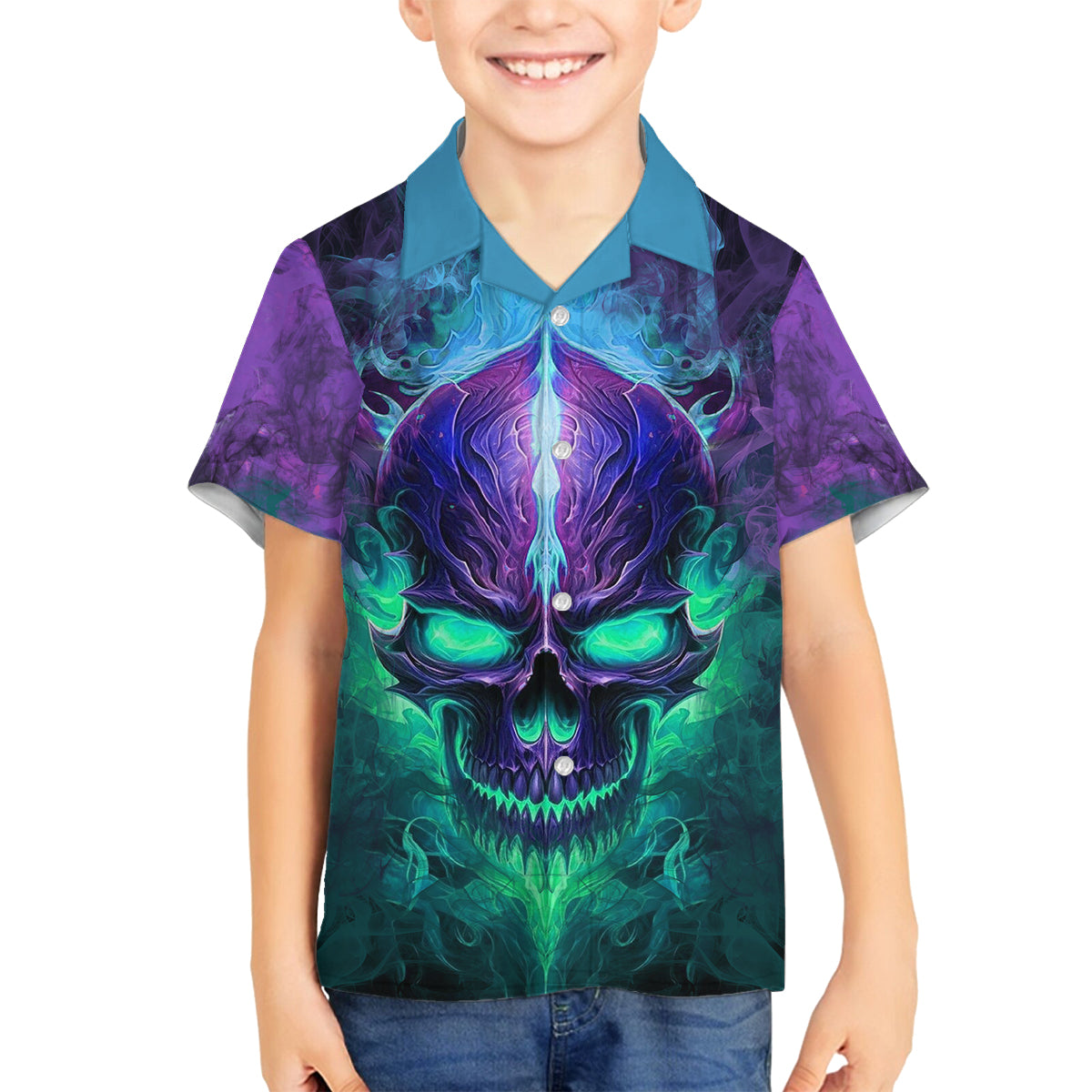 You My Friend Should Have Been Swallowed Skull Family Matching Off Shoulder Maxi Dress and Hawaiian Shirt - Wonder Print Shop