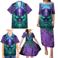 You My Friend Should Have Been Swallowed Skull Family Matching Puletasi Dress and Hawaiian Shirt - Wonder Print Shop