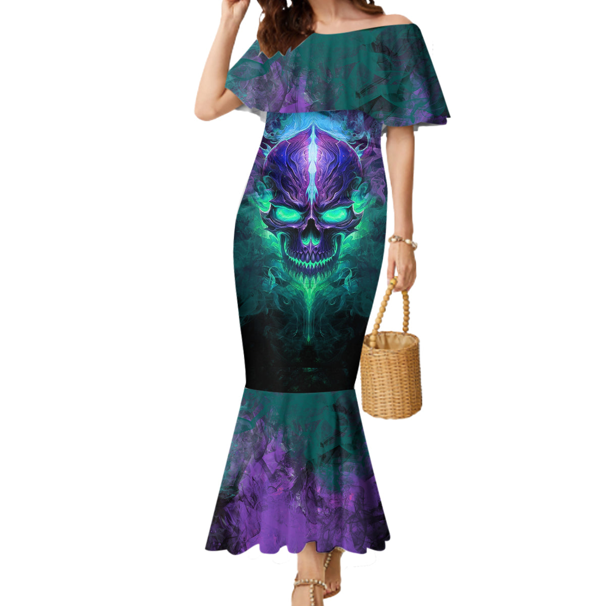 You My Friend Should Have Been Swallowed Skull Mermaid Dress - Wonder Print Shop