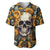 Shine Like A Sunflower Skull Baseball Jersey - Wonder Print Shop