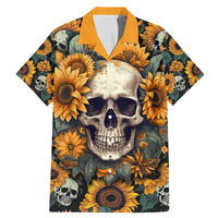 Shine Like A Sunflower Skull Family Matching Mermaid Dress and Hawaiian Shirt - Wonder Print Shop