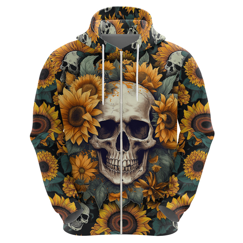 Shine Like A Sunflower Skull Hoodie - Wonder Print Shop