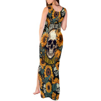 Shine Like A Sunflower Skull Tank Maxi Dress - Wonder Print Shop