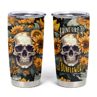 Shine Like A Sunflower Skull Tumbler Cup - Wonder Print Shop