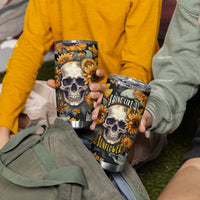 Shine Like A Sunflower Skull Tumbler Cup - Wonder Print Shop