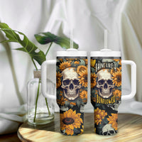 Shine Like A Sunflower Skull Tumbler With Handle - Wonder Print Shop