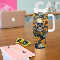 Shine Like A Sunflower Skull Tumbler With Handle - Wonder Print Shop