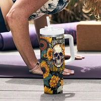 Shine Like A Sunflower Skull Tumbler With Handle - Wonder Print Shop