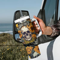 Shine Like A Sunflower Skull Tumbler With Handle - Wonder Print Shop