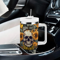 Shine Like A Sunflower Skull Tumbler With Handle - Wonder Print Shop