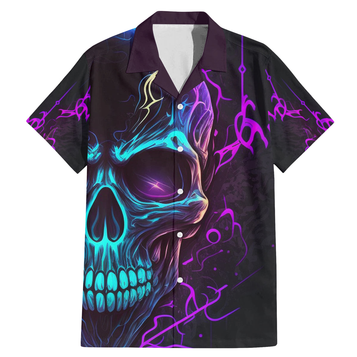 Music Is My Only Friend Skull Family Matching Mermaid Dress and Hawaiian Shirt - Wonder Print Shop