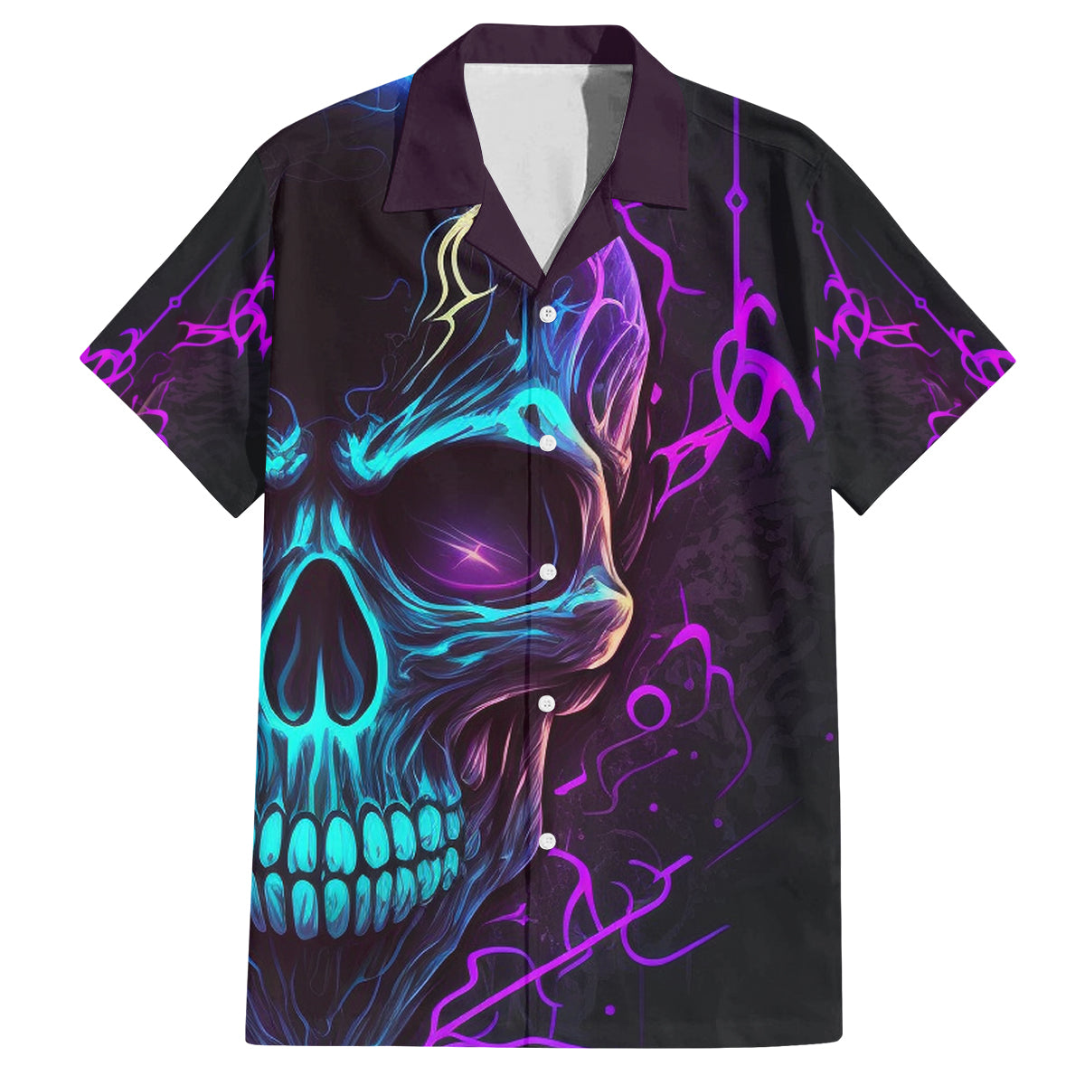 Music Is My Only Friend Skull Family Matching Off Shoulder Maxi Dress and Hawaiian Shirt - Wonder Print Shop