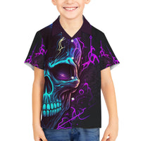 Music Is My Only Friend Skull Family Matching Puletasi Dress and Hawaiian Shirt - Wonder Print Shop