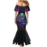 Music Is My Only Friend Skull Mermaid Dress - Wonder Print Shop