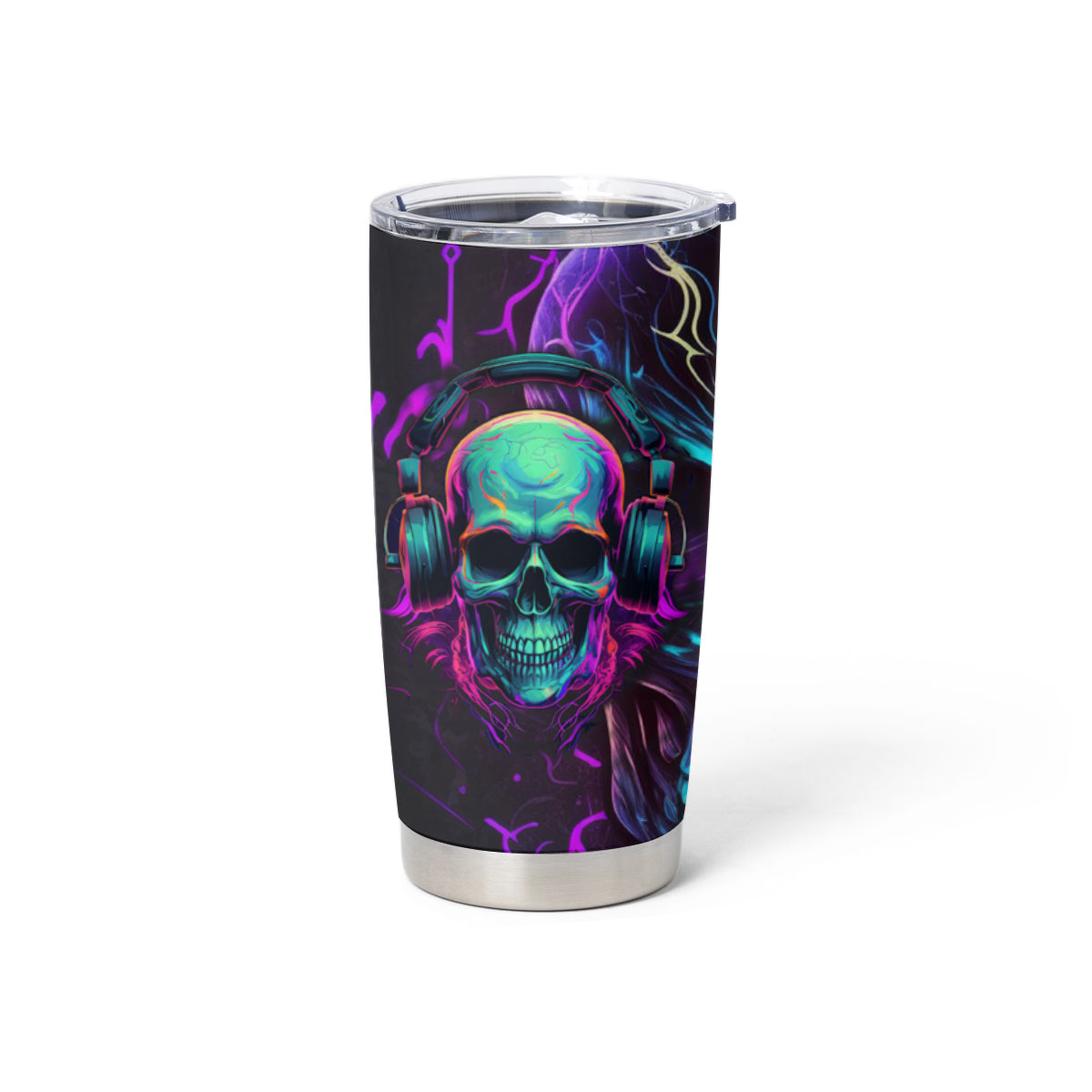 Music Is My Only Friend Skull Tumbler Cup - Wonder Print Shop