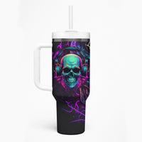 Music Is My Only Friend Skull Tumbler With Handle - Wonder Print Shop