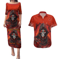 If Karma Doesn't Hit You Trust Me I Will Couples Matching Puletasi Dress and Hawaiian Shirt - Wonder Print Shop