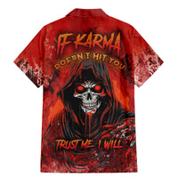 If Karma Doesn't Hit You Trust Me I Will Family Matching Mermaid Dress and Hawaiian Shirt - Wonder Print Shop