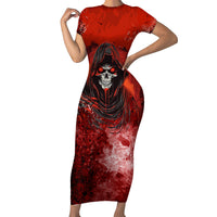 If Karma Doesn't Hit You Trust Me I Will Family Matching Short Sleeve Bodycon Dress and Hawaiian Shirt - Wonder Print Shop