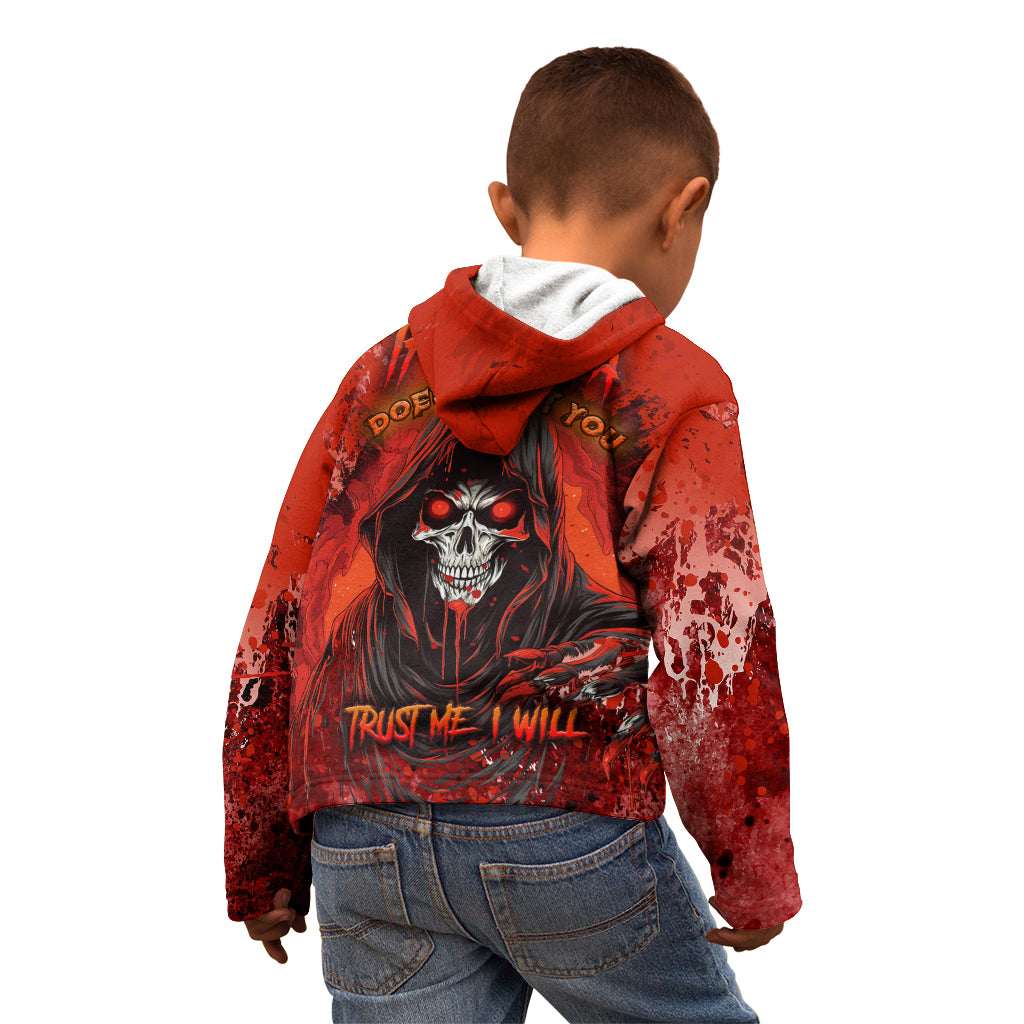 If Karma Doesn't Hit You Trust Me I Will Kid Hoodie - Wonder Print Shop