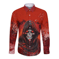 If Karma Doesn't Hit You Trust Me I Will Long Sleeve Button Shirt - Wonder Print Shop