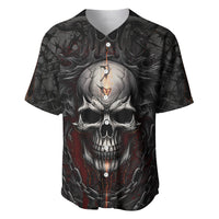 Be Careful Skull Baseball Jersey - Wonder Print Shop