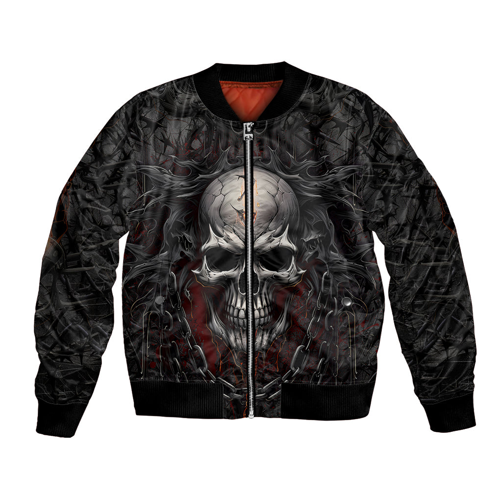 Be Careful Skull Bomber Jacket - Wonder Print Shop