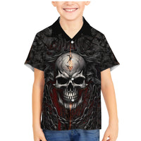 Be Careful Skull Family Matching Mermaid Dress and Hawaiian Shirt - Wonder Print Shop